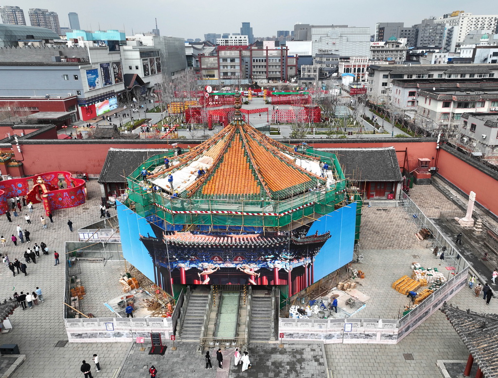 沈陽故宮大政殿等部分建筑進行維護保養(yǎng)