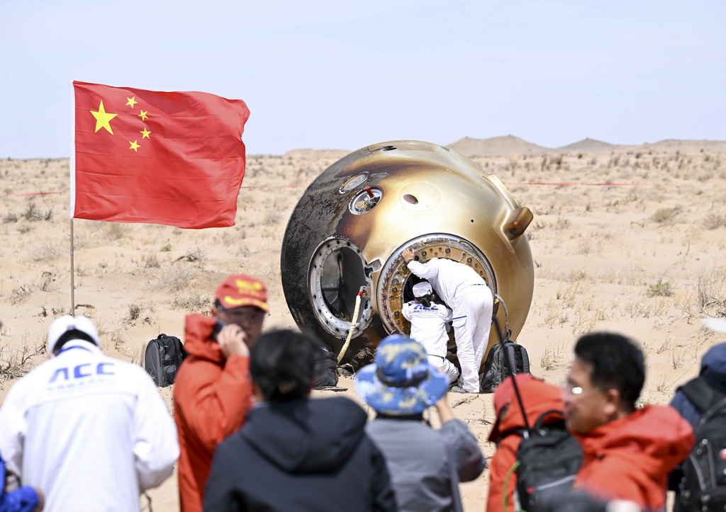 神舟十九號載人飛行任務(wù)取得圓滿成功。新華社記者 貝赫 攝