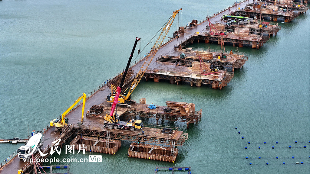 福建莆田：后海跨海特大橋施工正酣【5】