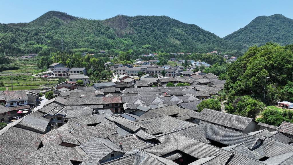 這是5月11日拍攝的張谷英村（無(wú)人機(jī)照片）。