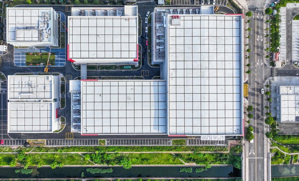 這是5月21日拍攝的建設(shè)中的重慶永川科技片場二期項目（無人機照片）。
