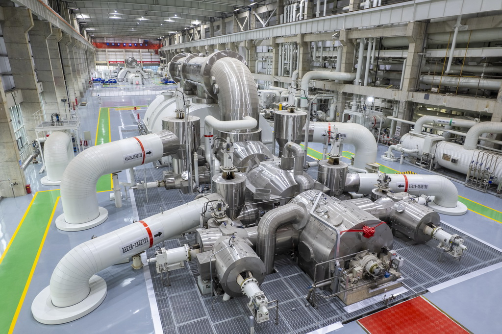 這是5月22日在長安益陽電廠拍攝的6號汽輪發(fā)電機組（無人機照片）。