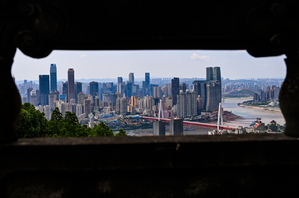 這是5月22日拍攝的重慶城市景象。