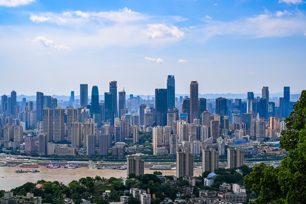 這是5月22日拍攝的重慶城市景象。